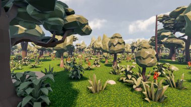 Sürdürülebilir kalkınma hedefleri, biyolojik çeşitlilik, büyüyen bir ekonomi ve ekoloji için grafiksel kaynaklar. 3B oluşturma ve düşük polyester