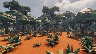 Sürdürülebilir kalkınma hedefleri, biyolojik çeşitlilik, büyüyen bir ekonomi ve ekoloji için grafiksel kaynaklar. 3B oluşturma ve düşük polyester