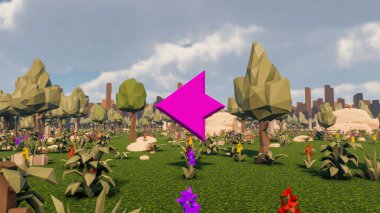 Sürdürülebilir kalkınma hedefleri için grafiksel kaynaklar biyolojik çeşitlilik büyüyen bir ekonomi ve ekoloji 3D yorumlama ve düşük polyester