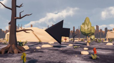 Sürdürülebilir kalkınma hedefleri için grafiksel kaynaklar biyolojik çeşitlilik büyüyen bir ekonomi ve ekoloji 3D yorumlama ve düşük polyester