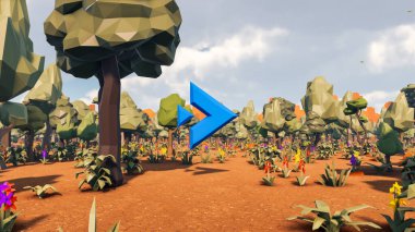 Sürdürülebilir kalkınma hedefleri için grafiksel kaynaklar biyolojik çeşitlilik büyüyen bir ekonomi ve ekoloji 3D yorumlama ve düşük polyester