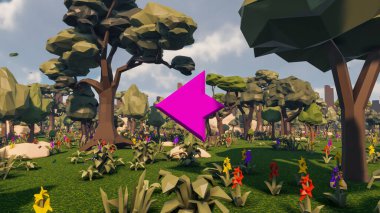 Sürdürülebilir kalkınma hedefleri için grafiksel kaynaklar biyolojik çeşitlilik büyüyen bir ekonomi ve ekoloji 3D yorumlama ve düşük polyester