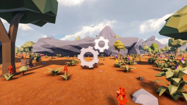 Sürdürülebilir kalkınma hedefleri için grafiksel kaynaklar biyolojik çeşitlilik büyüyen bir ekonomi ve ekoloji 3D yorumlama ve düşük polyester