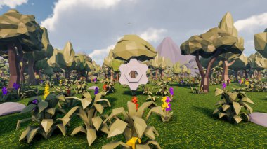 Sürdürülebilir kalkınma hedefleri için grafiksel kaynaklar biyolojik çeşitlilik büyüyen bir ekonomi ve ekoloji 3D yorumlama ve düşük polyester