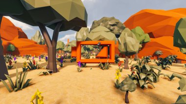 Sürdürülebilir kalkınma hedefleri için grafiksel kaynaklar biyolojik çeşitlilik büyüyen bir ekonomi ve ekoloji 3D yorumlama ve düşük polyester