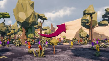 Sürdürülebilir kalkınma hedefleri için grafiksel kaynaklar biyolojik çeşitlilik büyüyen bir ekonomi ve ekoloji 3D yorumlama ve düşük polyester