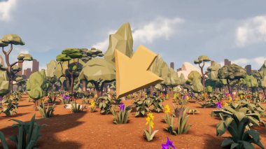 Sürdürülebilir kalkınma hedefleri için grafiksel kaynaklar biyolojik çeşitlilik büyüyen bir ekonomi ve ekoloji 3D yorumlama ve düşük polyester