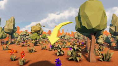 Sürdürülebilir kalkınma hedefleri için grafiksel kaynaklar biyolojik çeşitlilik büyüyen bir ekonomi ve ekoloji 3D yorumlama ve düşük polyester