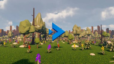 Sürdürülebilir kalkınma hedefleri için grafiksel kaynaklar biyolojik çeşitlilik büyüyen bir ekonomi ve ekoloji 3D yorumlama ve düşük polyester