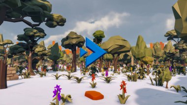 Sürdürülebilir kalkınma hedefleri için grafiksel kaynaklar biyolojik çeşitlilik büyüyen bir ekonomi ve ekoloji 3D yorumlama ve düşük polyester