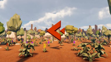 Sürdürülebilir kalkınma hedefleri için grafiksel kaynaklar biyolojik çeşitlilik büyüyen bir ekonomi ve ekoloji 3D yorumlama ve düşük polyester