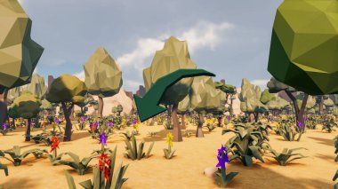 Sürdürülebilir kalkınma hedefleri için grafiksel kaynaklar biyolojik çeşitlilik büyüyen bir ekonomi ve ekoloji 3D yorumlama ve düşük polyester