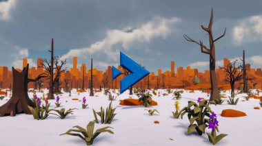 Sürdürülebilir kalkınma hedefleri için grafiksel kaynaklar biyolojik çeşitlilik büyüyen bir ekonomi ve ekoloji 3D yorumlama ve düşük polyester