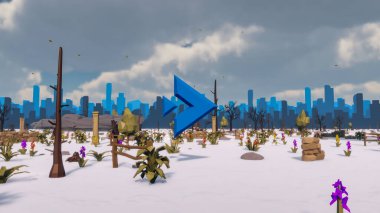 Sürdürülebilir kalkınma hedefleri için grafiksel kaynaklar biyolojik çeşitlilik büyüyen bir ekonomi ve ekoloji 3D yorumlama ve düşük polyester