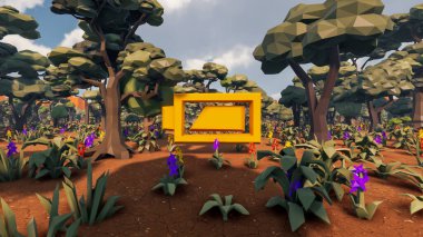 Sürdürülebilir kalkınma hedefleri için grafiksel kaynaklar biyolojik çeşitlilik büyüyen bir ekonomi ve ekoloji 3D yorumlama ve düşük polyester