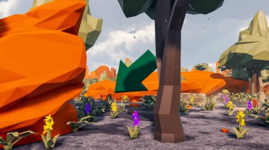 Sürdürülebilir kalkınma hedefleri için grafiksel kaynaklar biyolojik çeşitlilik büyüyen bir ekonomi ve ekoloji 3D yorumlama ve düşük polyester