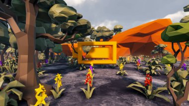 Sürdürülebilir kalkınma hedefleri için grafiksel kaynaklar biyolojik çeşitlilik büyüyen bir ekonomi ve ekoloji 3D yorumlama ve düşük polyester