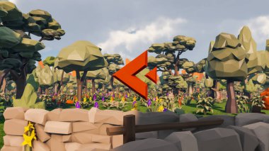 Sürdürülebilir kalkınma hedefleri için grafiksel kaynaklar biyolojik çeşitlilik büyüyen bir ekonomi ve ekoloji 3D yorumlama ve düşük polyester