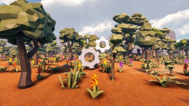 Sürdürülebilir kalkınma hedefleri için grafiksel kaynaklar biyolojik çeşitlilik büyüyen bir ekonomi ve ekoloji 3D yorumlama ve düşük polyester