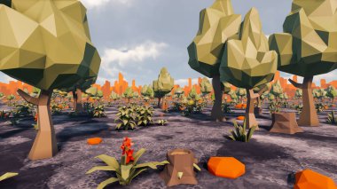 Sürdürülebilir kalkınma hedefleri, biyolojik çeşitlilik, büyüyen bir ekonomi ve ekoloji için grafiksel kaynaklar. 3B oluşturma ve düşük polyester