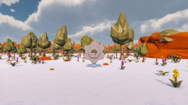 Sürdürülebilir kalkınma hedefleri için grafiksel kaynaklar biyolojik çeşitlilik büyüyen bir ekonomi ve ekoloji 3D yorumlama ve düşük polyester