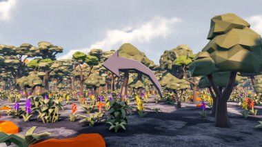 Sürdürülebilir kalkınma hedefleri için grafiksel kaynaklar biyolojik çeşitlilik büyüyen bir ekonomi ve ekoloji 3D yorumlama ve düşük polyester