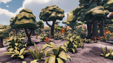 Sürdürülebilir kalkınma hedefleri, biyolojik çeşitlilik, büyüyen bir ekonomi ve ekoloji için grafiksel kaynaklar. 3B oluşturma ve düşük polyester