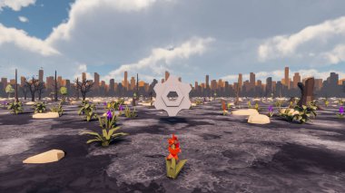 Sürdürülebilir kalkınma hedefleri için grafiksel kaynaklar biyolojik çeşitlilik büyüyen bir ekonomi ve ekoloji 3D yorumlama ve düşük polyester