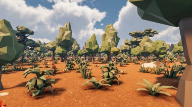 Sürdürülebilir kalkınma hedefleri, biyolojik çeşitlilik, büyüyen bir ekonomi ve ekoloji için grafiksel kaynaklar. 3B oluşturma ve düşük polyester