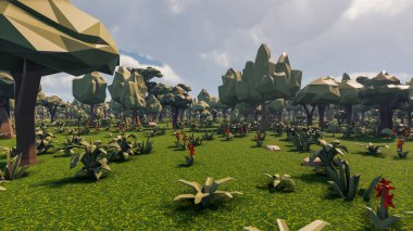 Sürdürülebilir kalkınma hedefleri, biyolojik çeşitlilik, büyüyen bir ekonomi ve ekoloji için grafiksel kaynaklar. 3B oluşturma ve düşük polyester