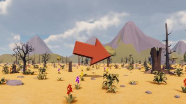 Sürdürülebilir kalkınma hedefleri için grafiksel kaynaklar biyolojik çeşitlilik büyüyen bir ekonomi ve ekoloji 3D yorumlama ve düşük polyester