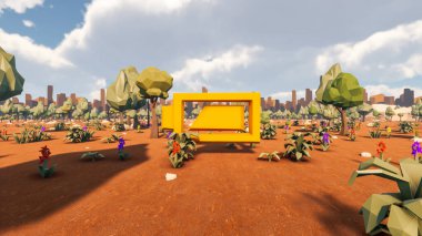 Sürdürülebilir kalkınma hedefleri için grafiksel kaynaklar biyolojik çeşitlilik büyüyen bir ekonomi ve ekoloji 3D yorumlama ve düşük polyester