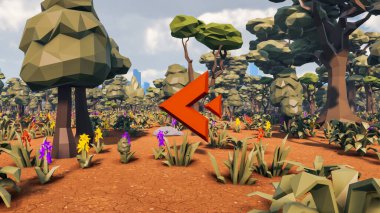 Sürdürülebilir kalkınma hedefleri için grafiksel kaynaklar biyolojik çeşitlilik büyüyen bir ekonomi ve ekoloji 3D yorumlama ve düşük polyester