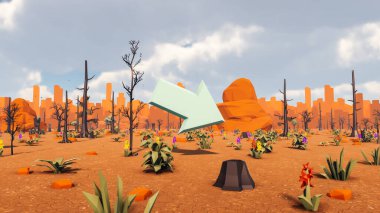 Sürdürülebilir kalkınma hedefleri için grafiksel kaynaklar biyolojik çeşitlilik büyüyen bir ekonomi ve ekoloji 3D yorumlama ve düşük polyester