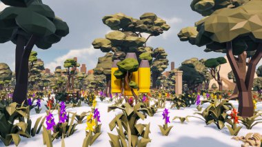 Sürdürülebilir kalkınma hedefleri için grafiksel kaynaklar biyolojik çeşitlilik büyüyen bir ekonomi ve ekoloji 3D yorumlama ve düşük polyester