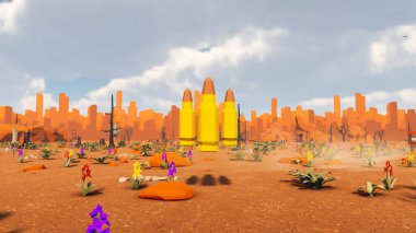 Sürdürülebilir kalkınma hedefleri için grafiksel kaynaklar biyolojik çeşitlilik büyüyen bir ekonomi ve ekoloji 3D yorumlama ve düşük polyester