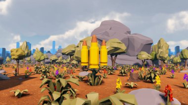 Sürdürülebilir kalkınma hedefleri için grafiksel kaynaklar biyolojik çeşitlilik büyüyen bir ekonomi ve ekoloji 3D yorumlama ve düşük polyester