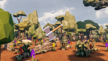 Sürdürülebilir kalkınma hedefleri için grafiksel kaynaklar biyolojik çeşitlilik büyüyen bir ekonomi ve ekoloji 3D yorumlama ve düşük polyester