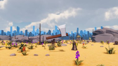 Sürdürülebilir kalkınma hedefleri için grafiksel kaynaklar biyolojik çeşitlilik büyüyen bir ekonomi ve ekoloji 3D yorumlama ve düşük polyester