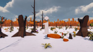 Sürdürülebilir kalkınma hedefleri için grafiksel kaynaklar biyolojik çeşitlilik büyüyen bir ekonomi ve ekoloji 3D yorumlama ve düşük polyester