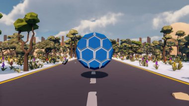 Sürdürülebilir kalkınma hedefleri için grafiksel kaynaklar biyolojik çeşitlilik büyüyen bir ekonomi ve ekoloji 3D yorumlama ve düşük polyester