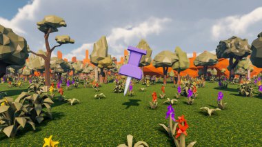 Sürdürülebilir kalkınma hedefleri için grafiksel kaynaklar biyolojik çeşitlilik büyüyen bir ekonomi ve ekoloji 3D yorumlama ve düşük polyester