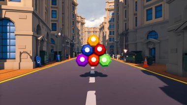 Sürdürülebilir kalkınma hedefleri için grafiksel kaynaklar biyolojik çeşitlilik büyüyen bir ekonomi ve ekoloji 3D yorumlama ve düşük polyester