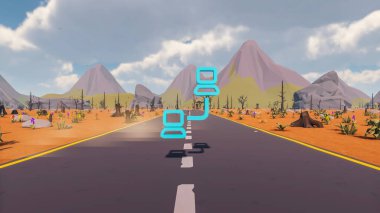 Sürdürülebilir kalkınma hedefleri için grafiksel kaynaklar biyolojik çeşitlilik büyüyen bir ekonomi ve ekoloji 3D yorumlama ve düşük polyester