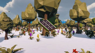 Sürdürülebilir kalkınma hedefleri için grafiksel kaynaklar biyolojik çeşitlilik büyüyen bir ekonomi ve ekoloji 3D yorumlama ve düşük polyester