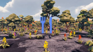 Sürdürülebilir kalkınma hedefleri için grafiksel kaynaklar biyolojik çeşitlilik büyüyen bir ekonomi ve ekoloji 3D yorumlama ve düşük polyester