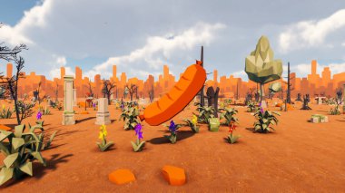 Sürdürülebilir kalkınma hedefleri için grafiksel kaynaklar biyolojik çeşitlilik büyüyen bir ekonomi ve ekoloji 3D yorumlama ve düşük polyester