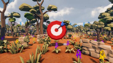 Landscape influence with communicate and campanies for wellness 3d render