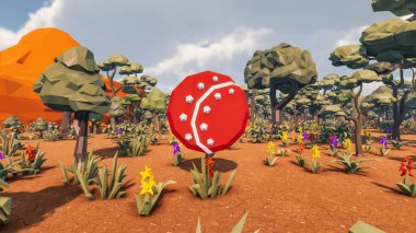 Landscape influence with communicate and campanies for wellness 3d render