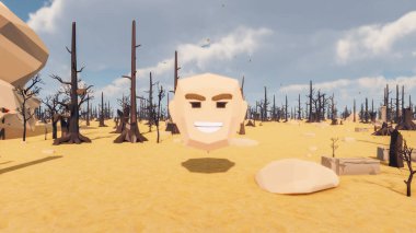 Landscape influence with communicate and campanies for wellness 3d render